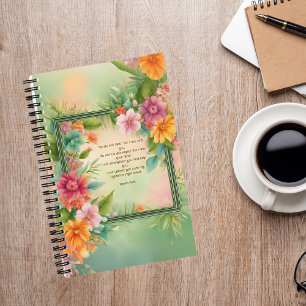 Bright Floral Carré Frame Journal avec Jésus