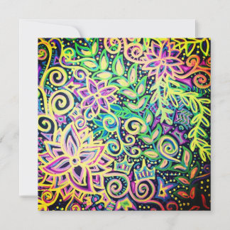 Bright floral design holiday card