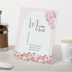 Bright Floral Mimosa Bar Sign for Bridal Shower