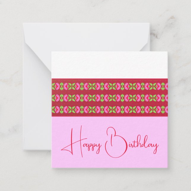 Bright Floral Miniature Card (Front)