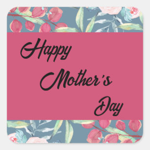 Bright Floral Mother's Day 2024 Square Sticker