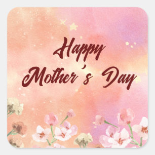 Bright Floral   Mother's Day 2024 Square Sticker