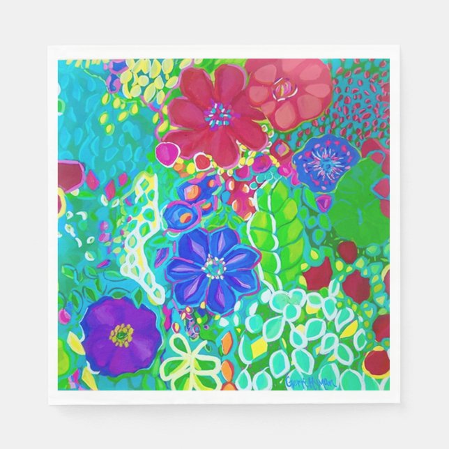Bright Floral Napkins for Any Occasion (Front)