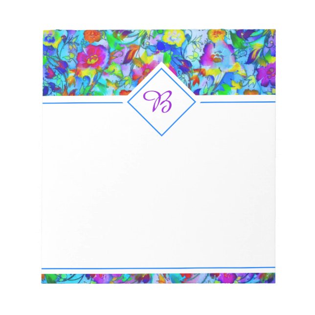Bright floral notepad (Front)