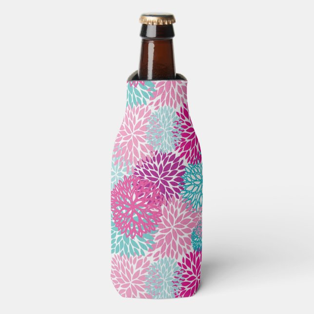 Bright Floral pattern 2 Bottle Cooler (Bottle Front)
