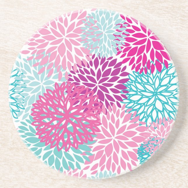 Bright Floral pattern 2 Coaster (Front)