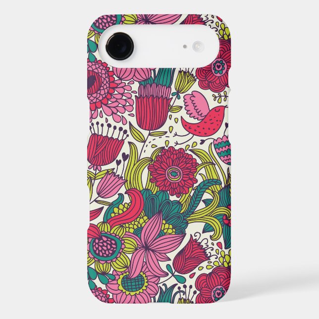 Bright floral pattern Case-Mate iPhone case (Back)