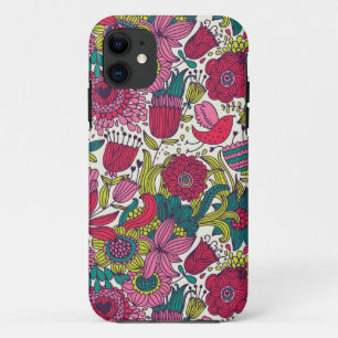 Bright floral pattern iPhone 11 case