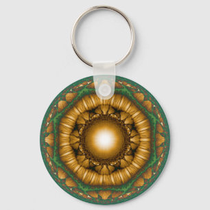Bright floral pattern keychain