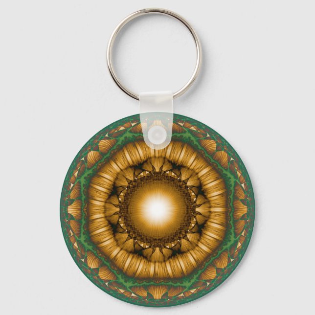 Bright floral pattern keychain (Front)