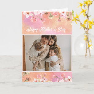 Bright floral Photo Collage Mother's Day for Mom Card