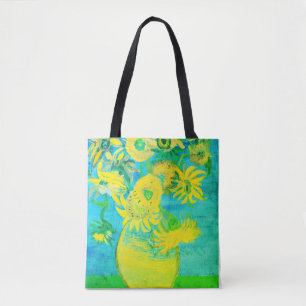 Bright floral tote bag