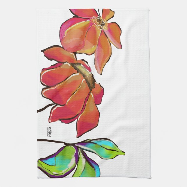 Bright Floral Towel (Vertical)