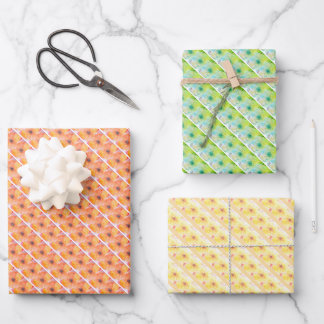 Bright Floral Wrapping Paper Sheet Set 