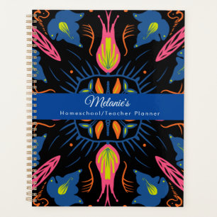 Bright Florals Teacher School Homeschool  Planner