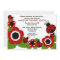 Bright flower & Ladybugs Birthday Invitation