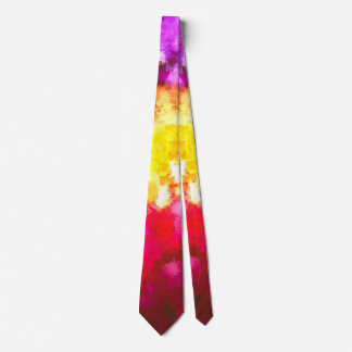 Bright Flowers Abstract  Tie
