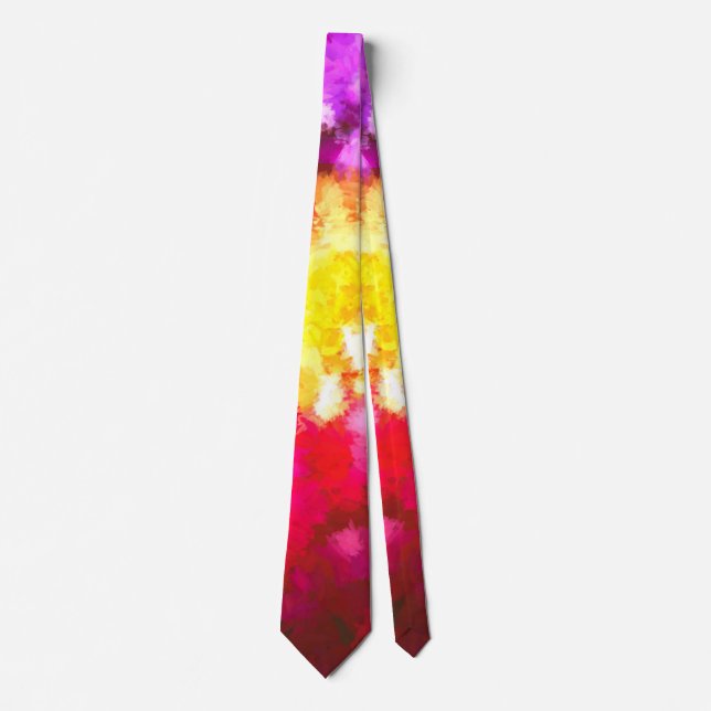 Bright Flowers Abstract  Tie (Front)