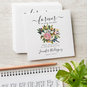 Bright Flowers Boho Seed Packet Memorial Funeral Envelope