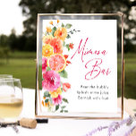 Bright Flowers Floral Citrus Bridal Mimosa Bar Poster<br><div class="desc">For further customization,  please click the "Personalize this template",  then "Edit using Design Tool". Stylish editable easy to use wedding templates,  more items available in the store (invitations,  rsvp,  thank you cards,  stationery & decor). If you need help or matching items,  please contact me.</div>