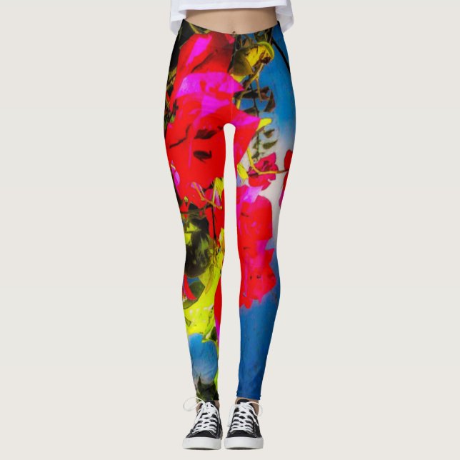 Bright Flowers Leggings (Front)