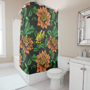 Bright Flowers Pop from Black Background