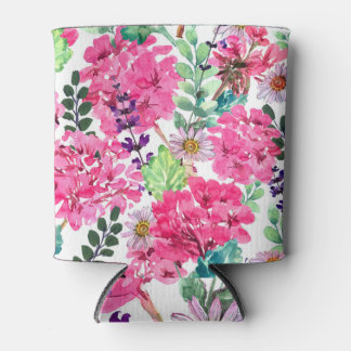 Bright flowers: seamless textile design. can cooler