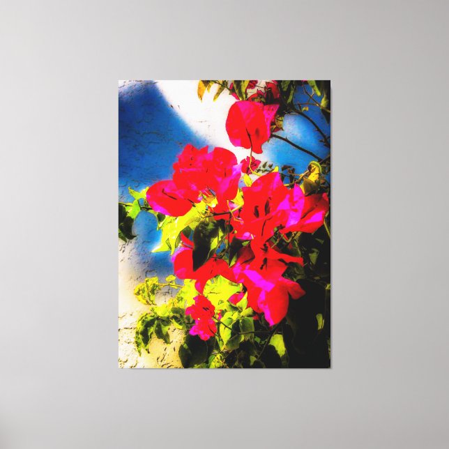 Bright Flowers Stretched Canvas Print (Front)