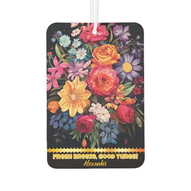 Bright flowers to freshen the air air freshener (Back)
