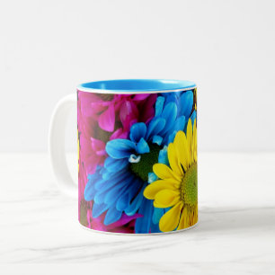 Bright Flowers Two-Tone Coffee Mug