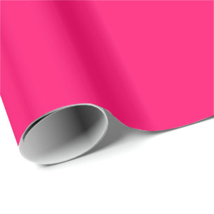 Bright Fluorescent Hot Pink Neon Wrapping Paper