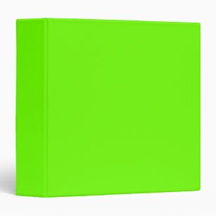 Bright Fluorescent Neon Green Binder