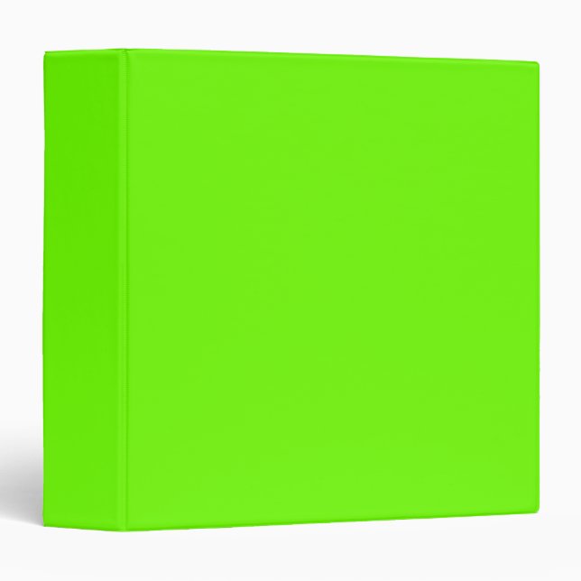 Bright Fluorescent Neon Green Binder (Front/Spine)