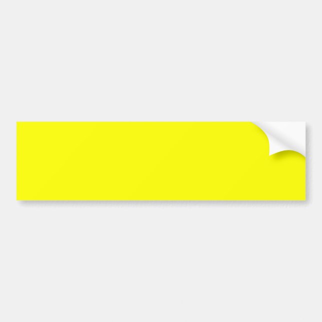 Bright Fluorescent Neon Yellow Bumper Sticker (Front)