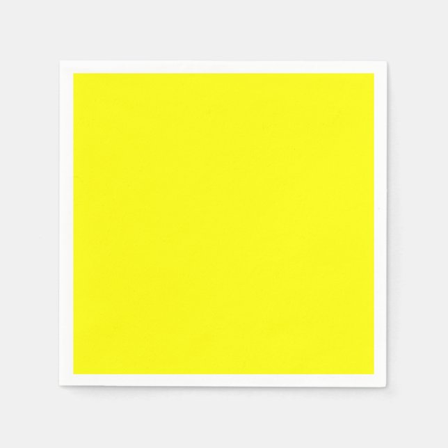Bright Fluorescent Neon Yellow Napkin (Front)