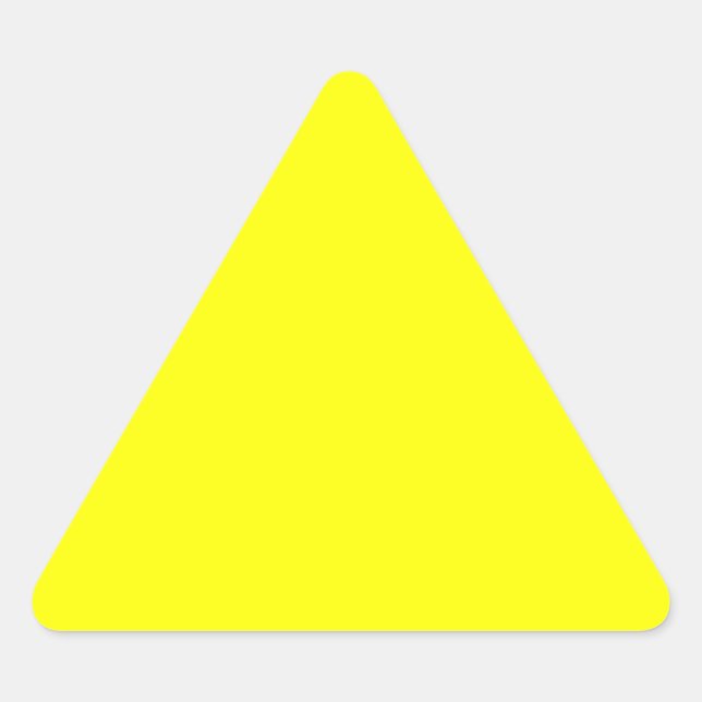Bright Fluorescent Neon Yellow Triangle Sticker (Front)