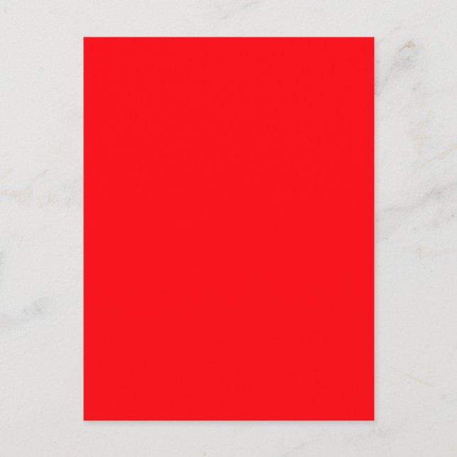 Bright Fluorescent Red Neon Postcard (Front)