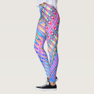 Bright Fractal Pattern Leggings