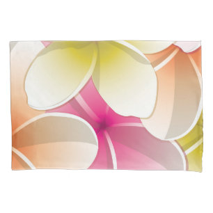 Bright Frangipani/ Plumeria flowers Pillowcase