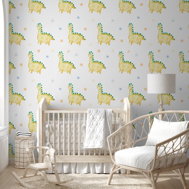 Bright "Friendly Dinosaur"  Wallpaper (Kids)