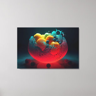 Bright fruit basket canvas print
