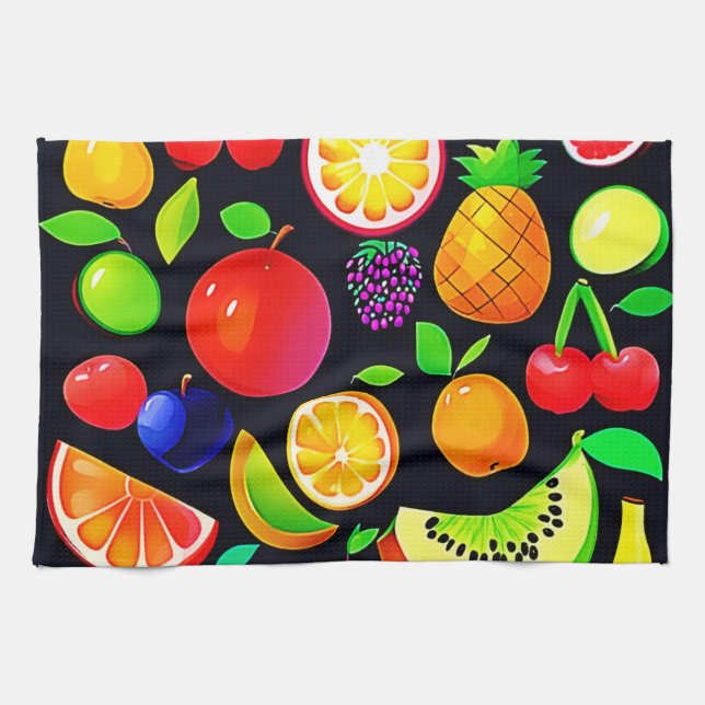 Bright Fruit Collection Kitchen Towel (Horizontal)