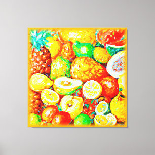 "Bright Fruits" Cute Painting. Buy Now  Canvas Print