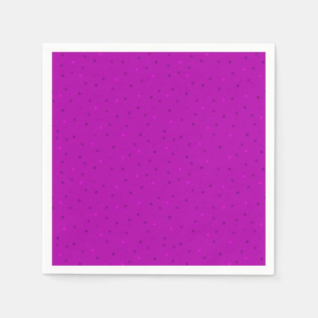 Bright fuchsia with small polka dots. napkin (Front)