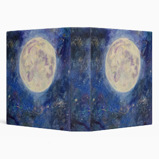 Bright Full Moon Celestial Stars Maureen Girard Binder
