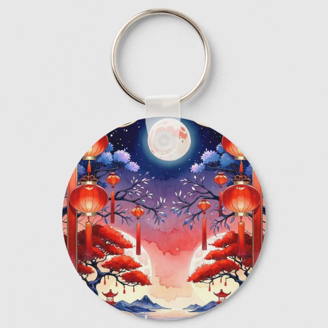 Bright Full Moon Keychain (Front)
