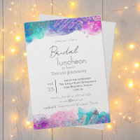 Bright Fun Mermaid Ink Glitter Bridal Luncheon