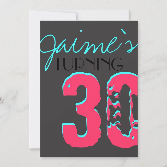 Bright fun Surprise Birthday Party Invitation enfa (Devant)