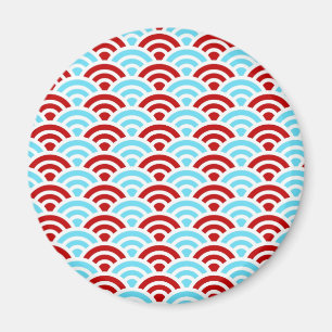 Bright Fun Teal Turquoise Red Arch Rainbows Gifts Magnet