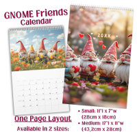 Bright funny cute Gnome Friends Art